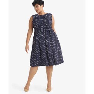 MM Lafleur Samantha wrap dress , Blue dots prints, Plus size 3